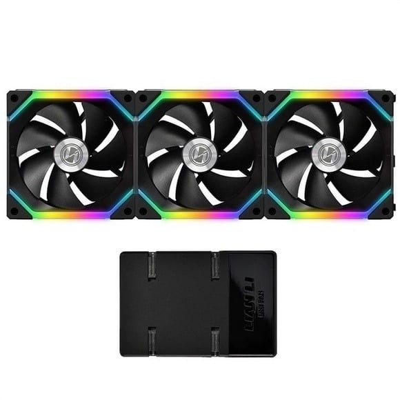 Lian Li UNI Fan SL120 3 Pack Black - with Controller (ARGB 120mm LED PWM Daisy-Chain) 12UF3B