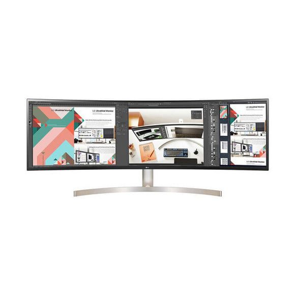 LG 49WL95C-W Ultrawide Dual QHD Monitor 49 Inch 32: 9 (5120 x1440) Curved IPS Display, HDR10, USB Type-C, HDR 10, Ambient Light Sensor, 2 x 10W Stereo Speaker
