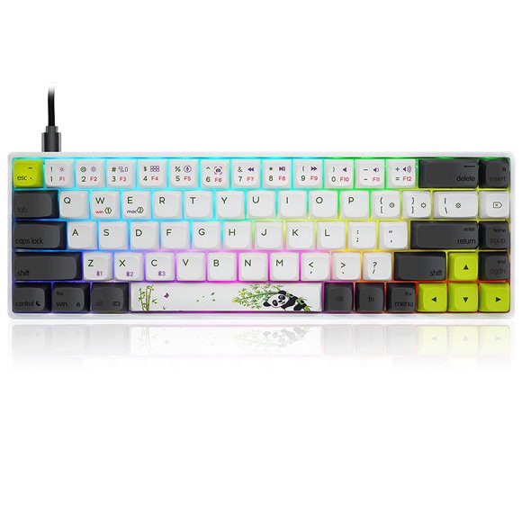 Skyloong SK68S Panda (Silver Switches) Mechanical Wireless Bluetooth Keyboard
