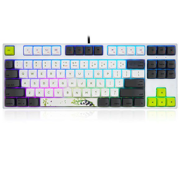 Skyloong SK87S Panda (Yellow Switches) Mechanical Wireless Bluetooth Keyboard