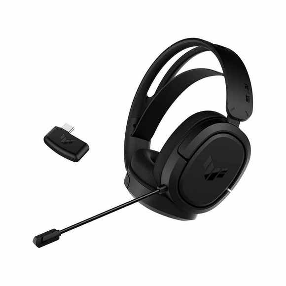 ASUS TUF Gaming H1 Wireless Headset (Discord Certified Mic, 7.1 Surround Sound, 40mm Drivers, 2.4GHz, USB-C, Lightweight, 15 Hour Battery Life, For PC, Mac, Switch, Mobile Devices, PS4, PS5)- Black