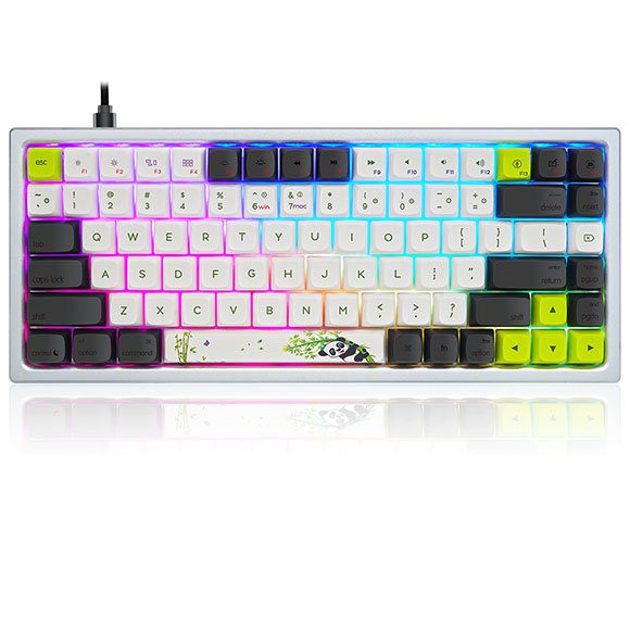 Skyloong SK84S Panda (Silver Switches) Mechanical Wireless Bluetooth Keyboard