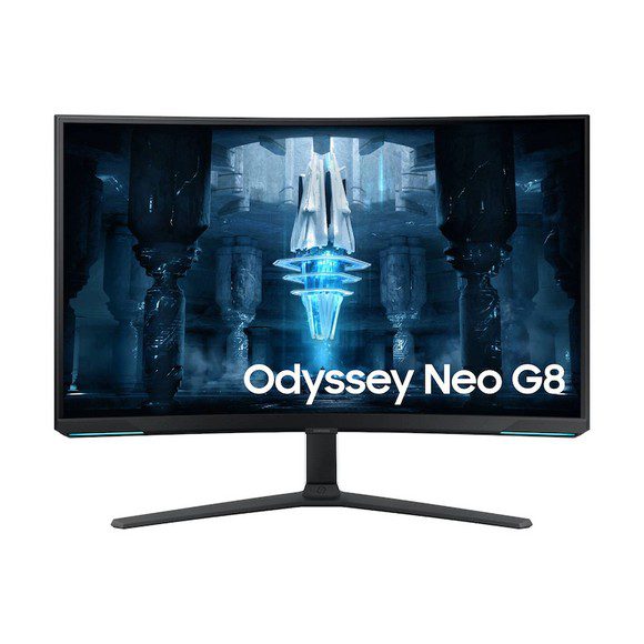Samsung Odyssey G8 Neo 32 Inch LS32BG850NMXUE UHD 3840 x 2160 (4K) Max 240 Hz Mini LED HDMI, DisplayPort, USB, Audio FreeSync Premium Pro (AMD Adaptive Sync) Curved Gaming Monitor