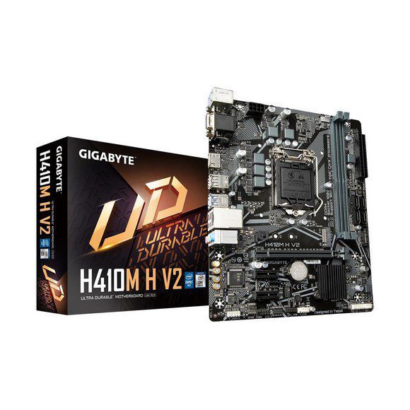 Gigabyte H410M H V2 Durable with Intel® GbE LAN, Anti-Sulfur Resistor, Smart Fan 5 Motherboard