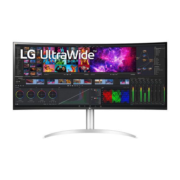 LG UltraWide 40WP95C-W 40 Curved WUHD (5120 x 2160) 5K2K Nano IPS Computer Monitor, DCI-P3 98% (Typ.) HDR10, Thunderbolt 4 w/ 96W PD, 3-Side Virtually Borderless Design Tilt/Height/Swivel Stand,Black (Open Box)