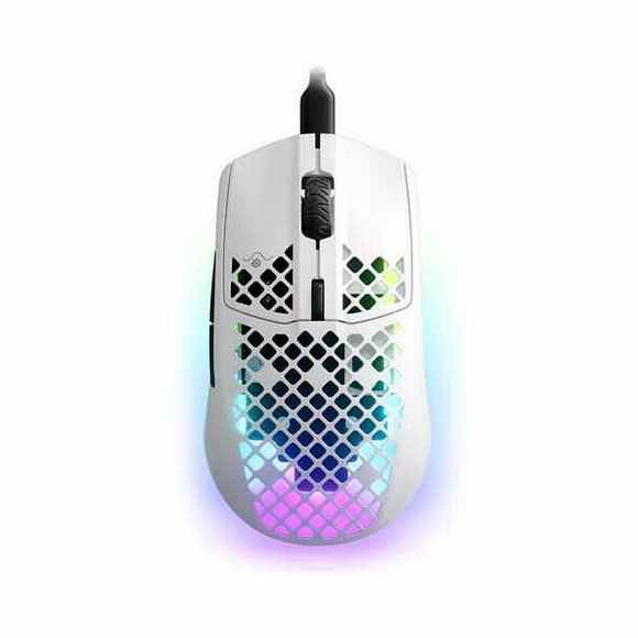 SteelSeries AEROX 3 2022 Snow 6 Buttons USB-C Wired Optical 8500 dpi Gaming Mouse