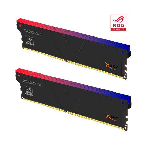 V-Color DDR5 XSky ROG Certified 32GB(16GBx2) 6000MHz 2Gx8 CL36 1.25V SK Hynix IC RGB Gaming Desktop Upgrade RAM Memory Module Dual Rank-Midnight Black