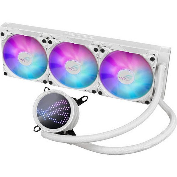 ASUS ROG RYUO III 360 360mm Radiator Anime Matrix LED Display ARGB all-in-one liquid CPU Cooler White