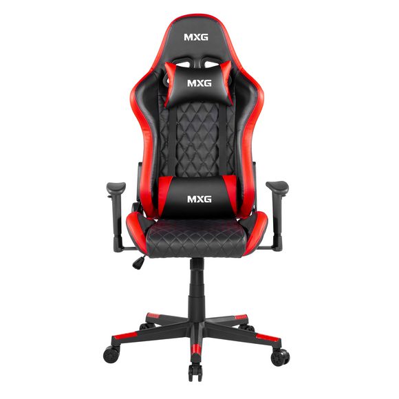 MXG GCH-01 Large Diamond Quilted PU with Headrest and Lumbar Support Gaming Chair Red/Black