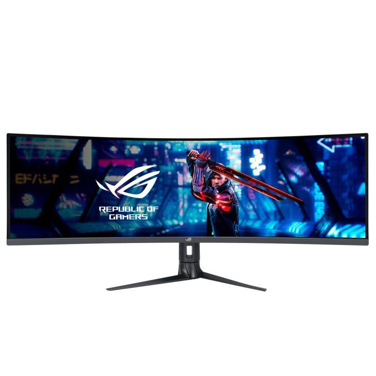 Asus ROG Strix XG49WCR Super Ultra-wide Gaming Monitor 49-inch Double QHD 32:9 (5120 x 1440) Curved 165Hz OC (above 144Hz) ELMB Sync DisplayHDR 400 90% DCI-P3 DisplayPort 1.4 USB Type-C Smart KVM DisplayWidget RJ-45
