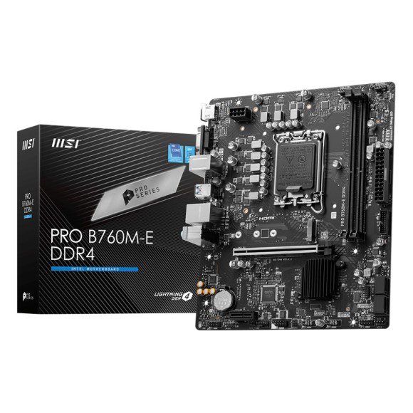 MSI PRO B760M-E DDR4 Micro-ATX LGA 1700 Motherboard
