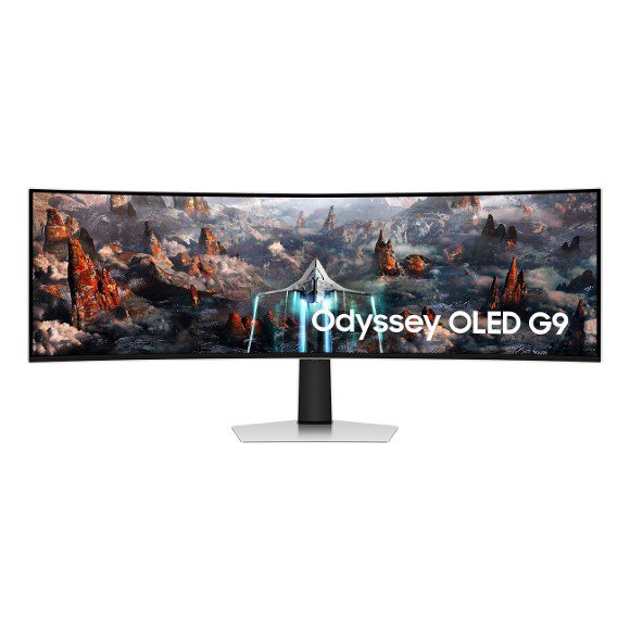 Samsung Odyssey G9 49 Inch LS49DG934SMXUE G93SC Series OLED Curved 240Hz, 0.03ms, Dual QHD, Neo Quantum Processor Pro, DisplayHDR 400, AMD FreeSync Premium Pro, Gaming Hub Gaming Monitor