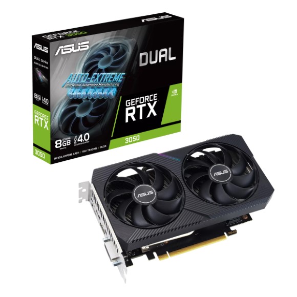 ASUS Dual GeForce RTX 3050 V2 8GB GDDR6 with Dual Fan Graphics Card