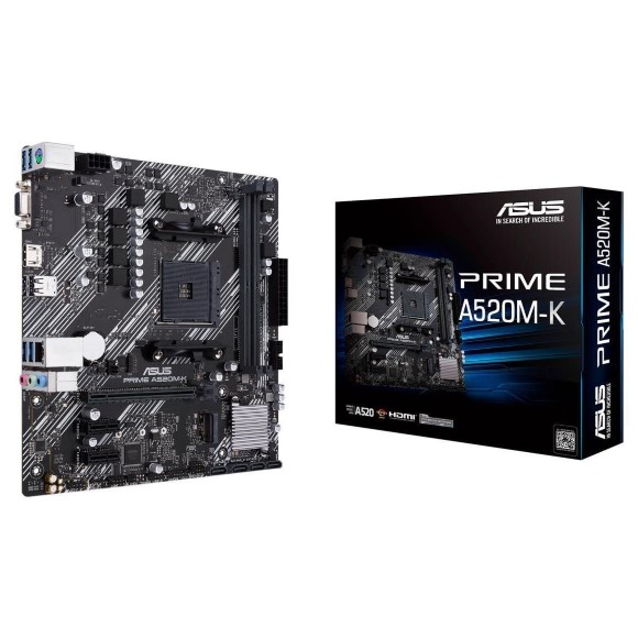 ASUS PRIME A520M-K AM4 AMD A520 SATA 6Gb/s Micro ATX AMD Motherboard