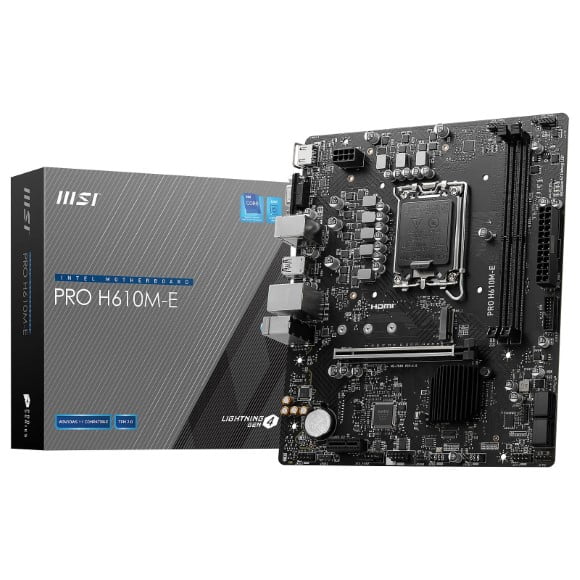 MSI PRO H610M-E DDR5 LGA 1700 Micro-ATX Motherboard