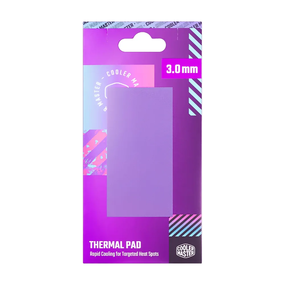 Cooler Master TPX-NOPP-9030-R1 Thermal Pad 3.0mm High Performance Thermal Pad, Conductivity W/m.k= 13.3m, Nano Elements Rapid Cooling, Double-Sided Adhesive