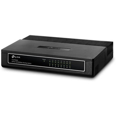 TP-LINK TL-SF1016D Unmanaged 10/100Mbps 16-Port Desktop Switch - Ver 7.0