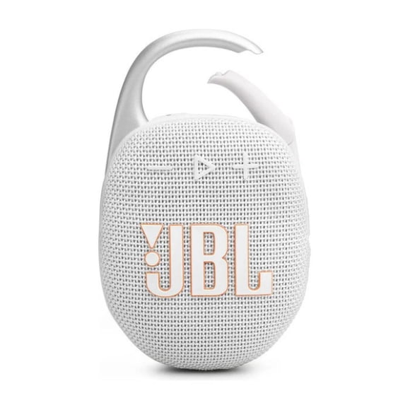 JBL Clip5 Ultra-portable Bluetooth Speaker with Carabiner (White) JBLCLIP5WHT