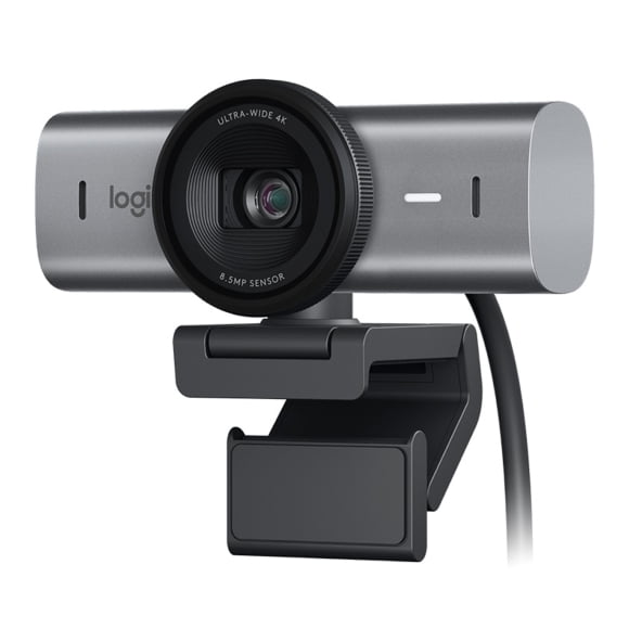 Logitech MX Brio 4K Ultra HD Webcam 960-001548 | 8.5MP Sony STARVIS Sensor | 4K 30fps | 1080p 60fps | RightLight 5 HDR | Dual Beamforming Microphones | 4X Digital Zoom | USB-C