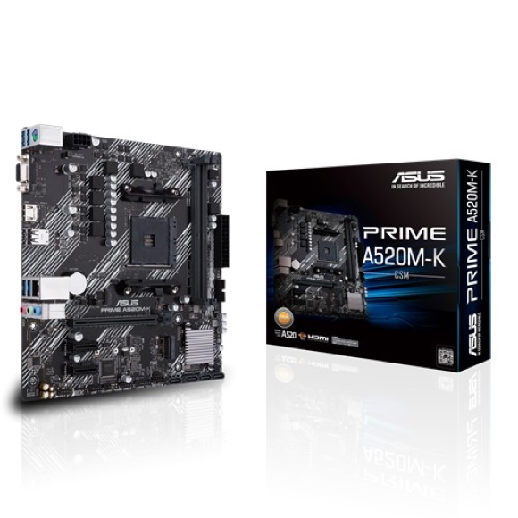 ASUS PRIME A520M-K-CSM AM4 AMD A520 SATA 6Gb/s Micro ATX AMD Motherboard