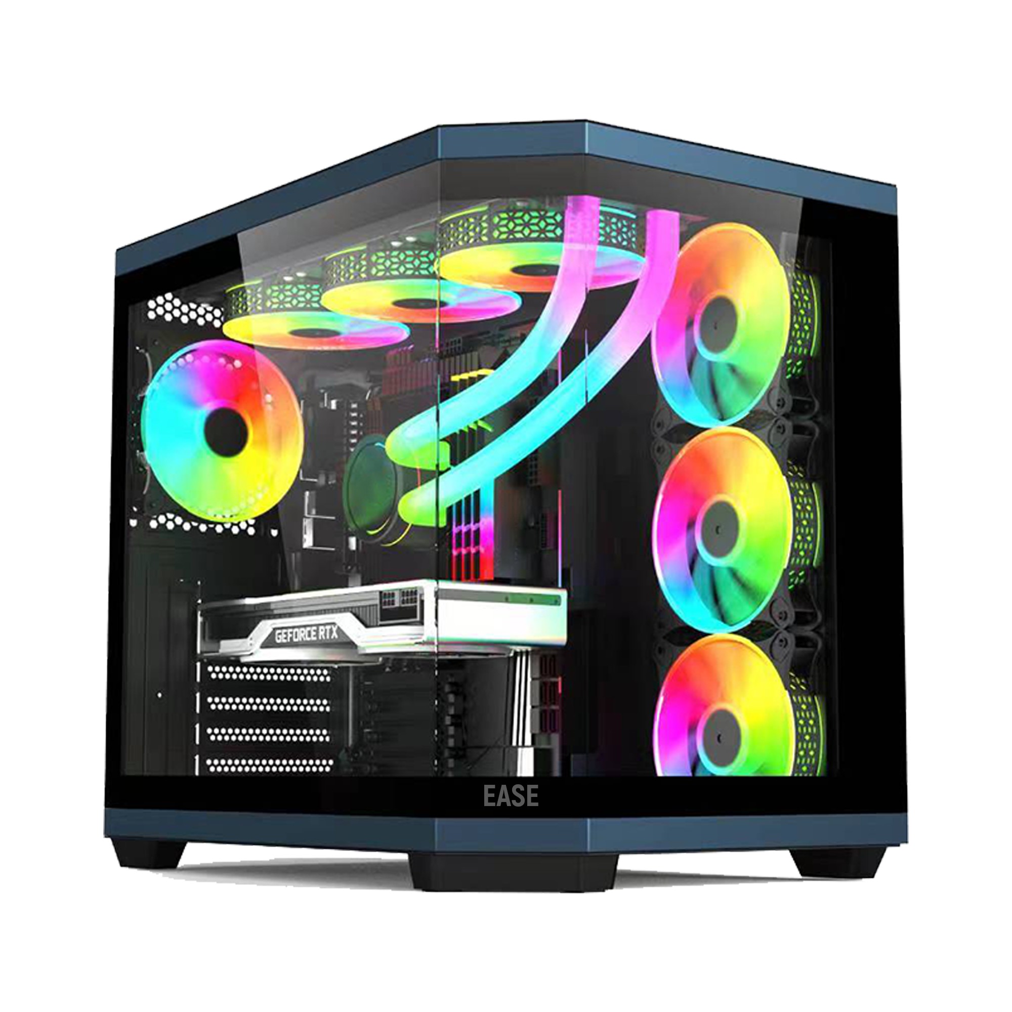 EASE EC124B Pro Tempered Glass 4 ARGB Fans Case