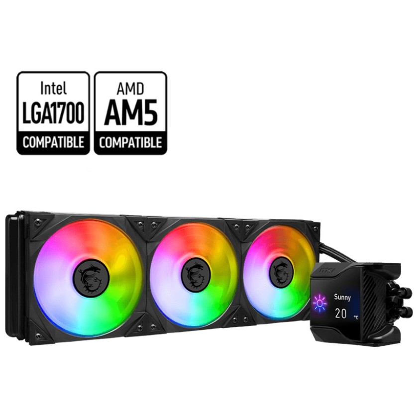 MSI MPG CoreLiquid D360 AIO ARGB CPU Liquid Cooler - Intel LGA 1700 & AMD AM5