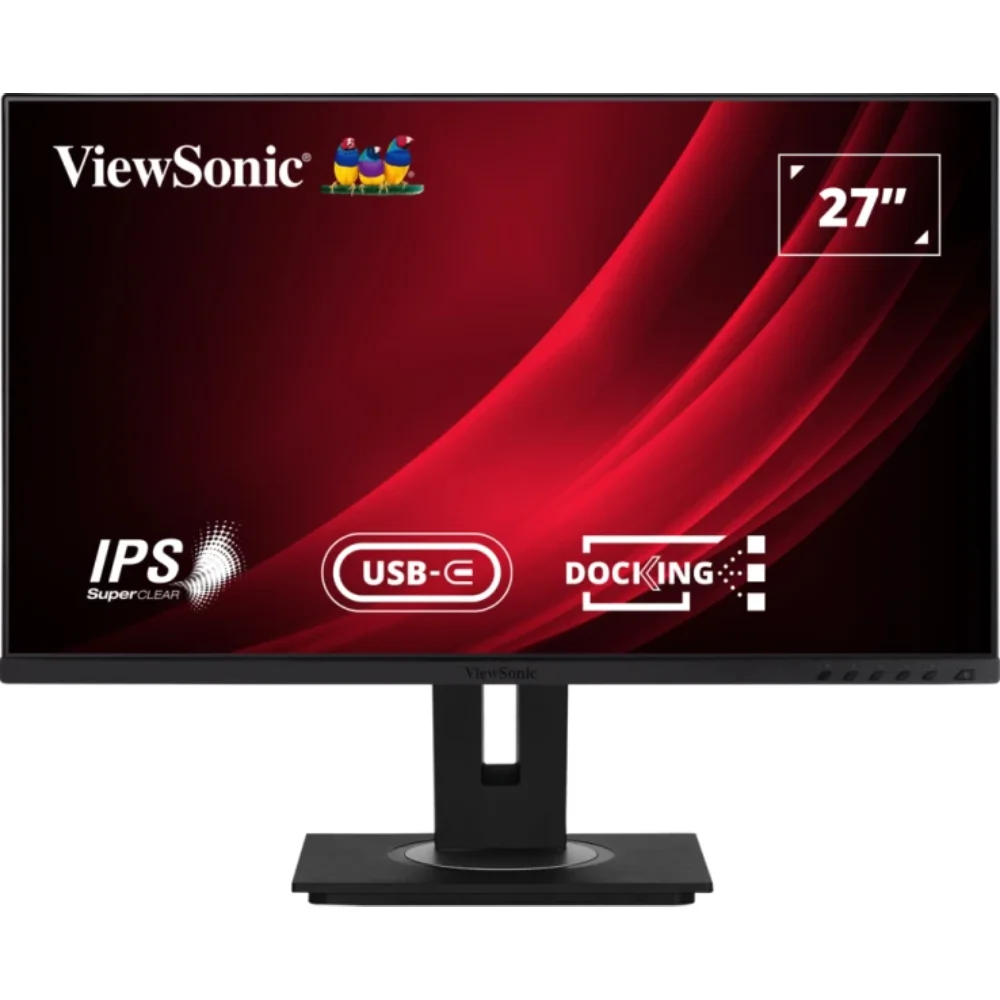ViewSonic VG2756-2K 27 Inch 60Hz IPS 1440p Docking Monitor with Integrated USB 3.2 Type-C RJ45 HDMI Display Port and 40 Degree Tilt Ergonomics