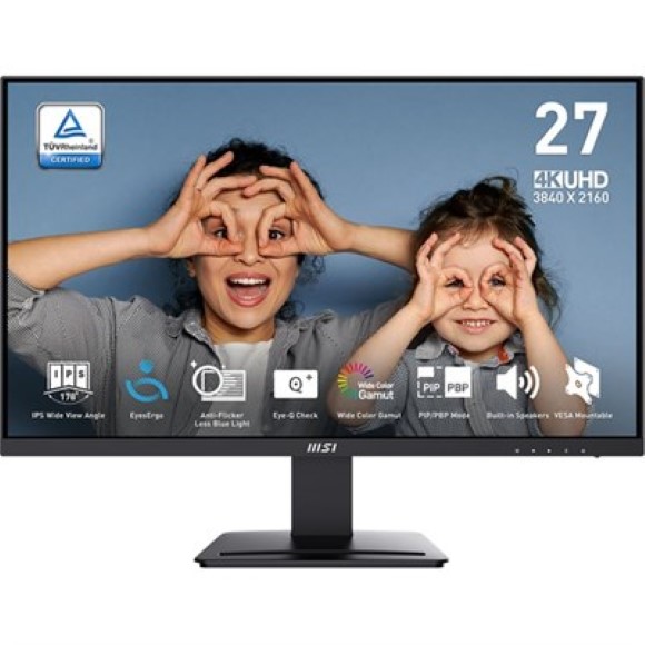 MSI PRO MP273U Professional Business Monitor 27 Inch UHD 4K 60Hz 4ms (GTG) IPS, HDR Ready