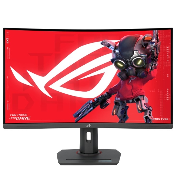 Asus ROG Strix XG32WCS USB Type-C Gaming Monitor 32-inch (31.5 viewable) 2560x1440 Curved 180Hz (Above 144Hz) 1ms (GTG) Fast VA Extreme Low Motion Blur Sync USB Type-C FreeSync DisplayWidget Center tripod socket HDR