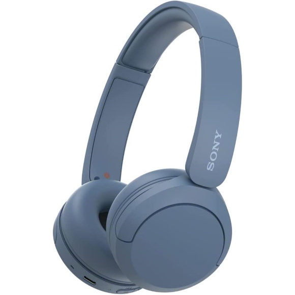 Sony WH-CH520 Wireless On-Ear Headphones with Microphone (Blue)