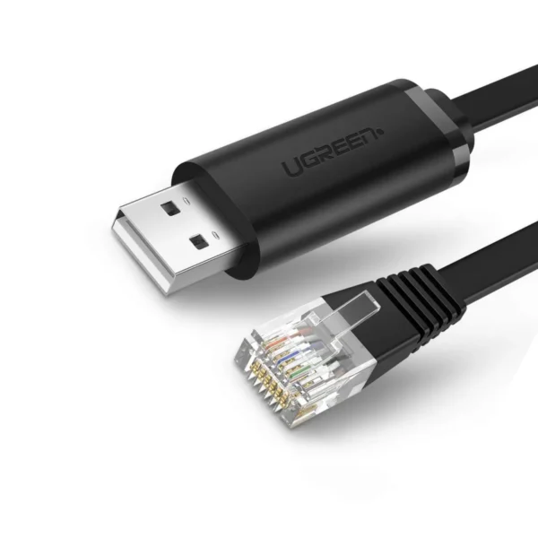UGREEN 60813 USB Console Cable USB 2.0 to RJ45 with RS232 FTDI Chip Console Cable