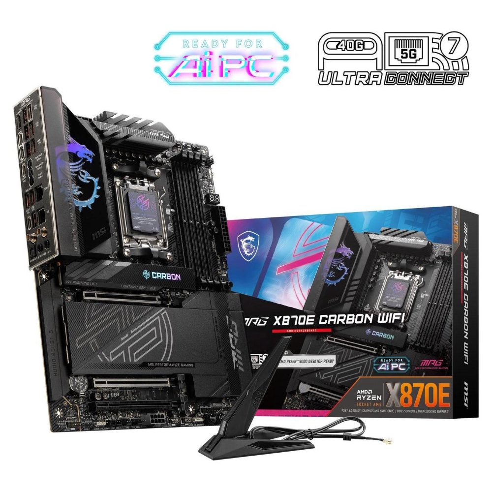 MSI MPG X870E CARBON WIFI AM5 ATX Gaming Motherboard