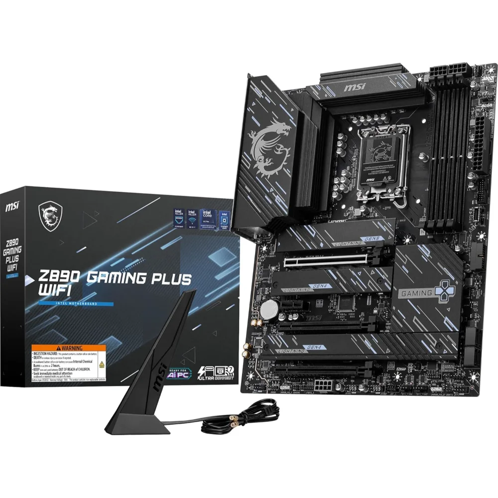 MSI MAG Z890 GAMING PLUS WIFI LGA 1851 Intel Z890 SATA 6Gb/s ATX Motherboard