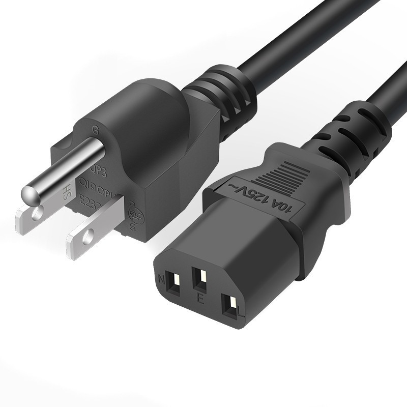 Power Cord 3 Prong Hole Computer Cord Monitor Power Cable PC (Orginal)