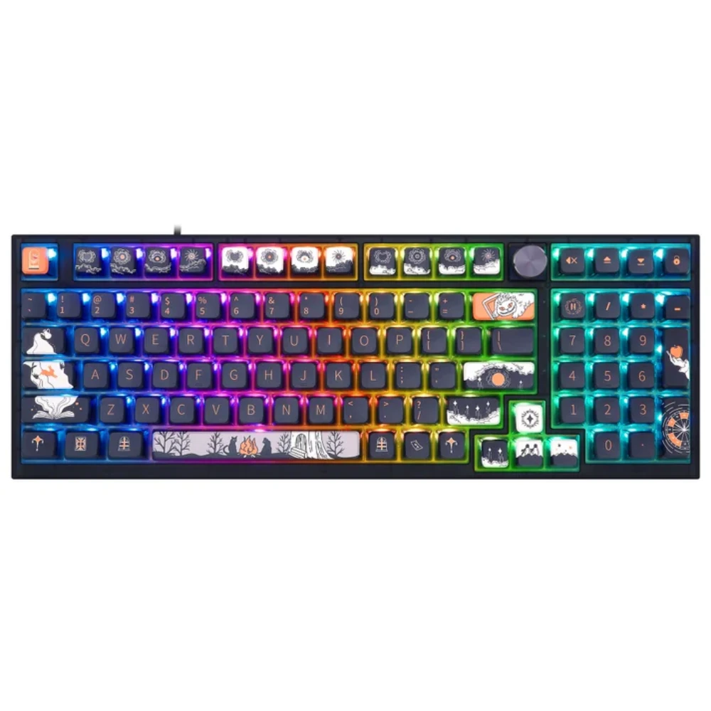 SKYLOONG GK980 Optical Wired RGB Mechanical Keyboard – Dark Tale – Red Switches