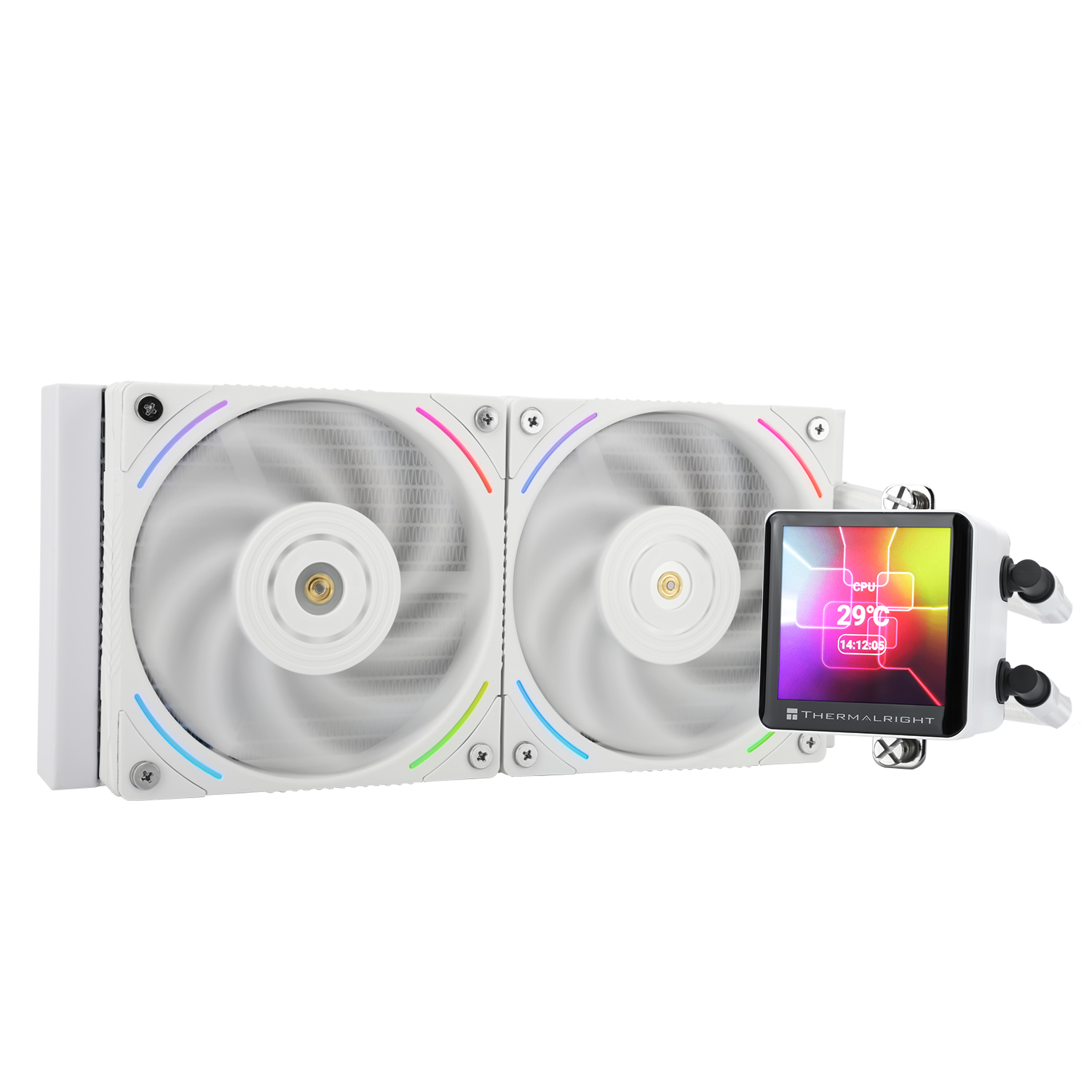 Thermalright Frozen Vision 240 White ARGB 240mm AIO Liquid CPU Cooler, IPS LCD Screen