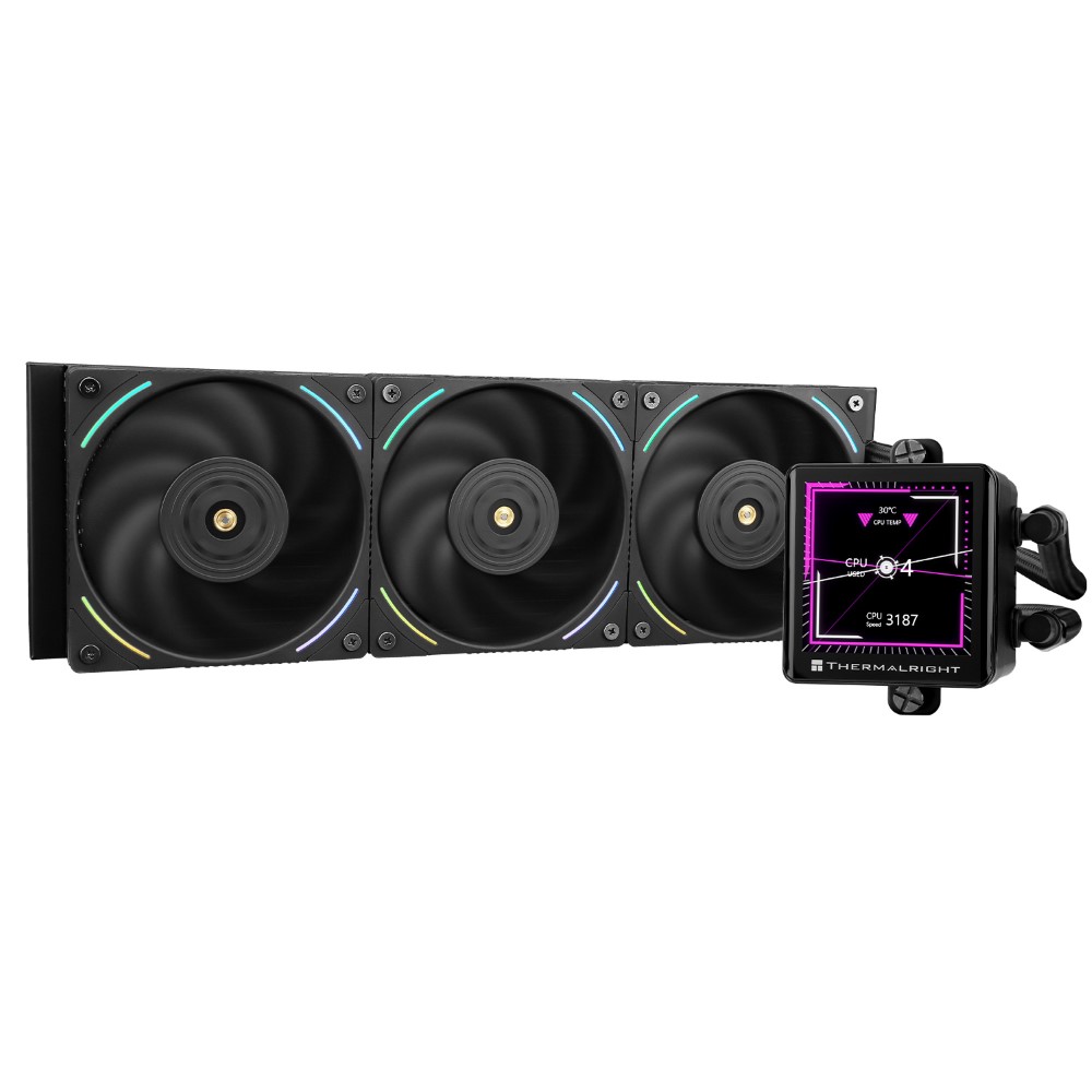 Thermalright Frozen Vision 360 Black ARGB 360mm AIO Liquid CPU Cooler, IPS LCD Screen