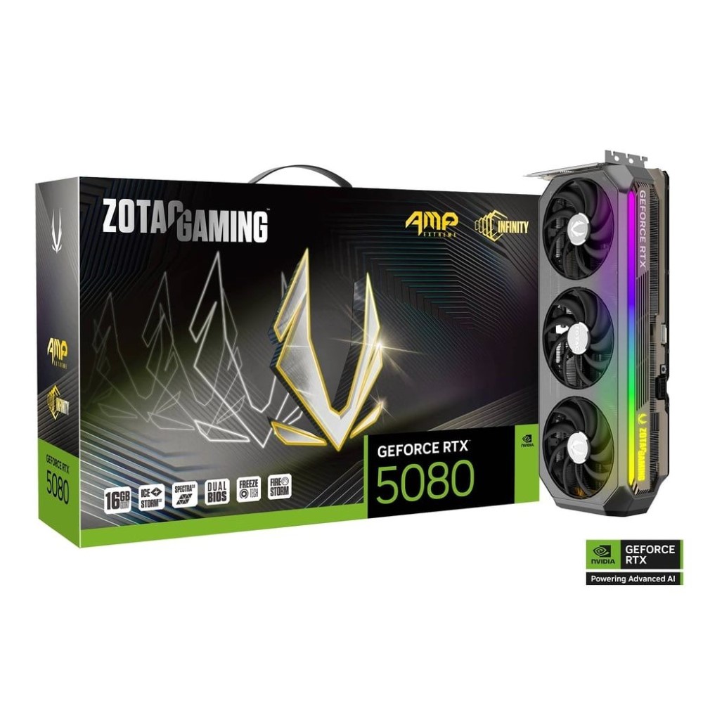 Zotac Gaming Geforce RTX 5080 AMP Extreme INFINITY 16GB GDDR7 256-bit Graphics Card
