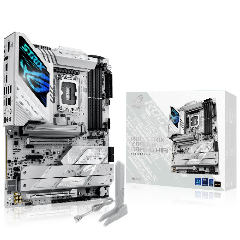ASUS ROG STRIX Z890-A GAMING WIFI Z890 LGA 1851 ATX Motherboard, Intel® Core™ Ultra Series 2 Ready, Advanced AI PC-ready, 16+2+1+2 stages, DDR5, WiFi 7, 2.5G, 5x M.2, Thunderbolt™ 4, USB Type-C, AI OC