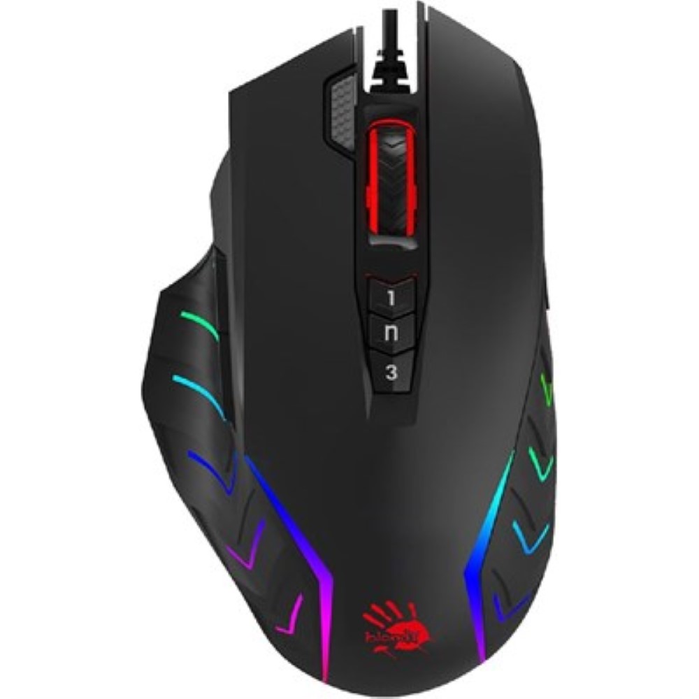 Bloody J95s Gaming Mouse with 2-Fire RGB Animation Black