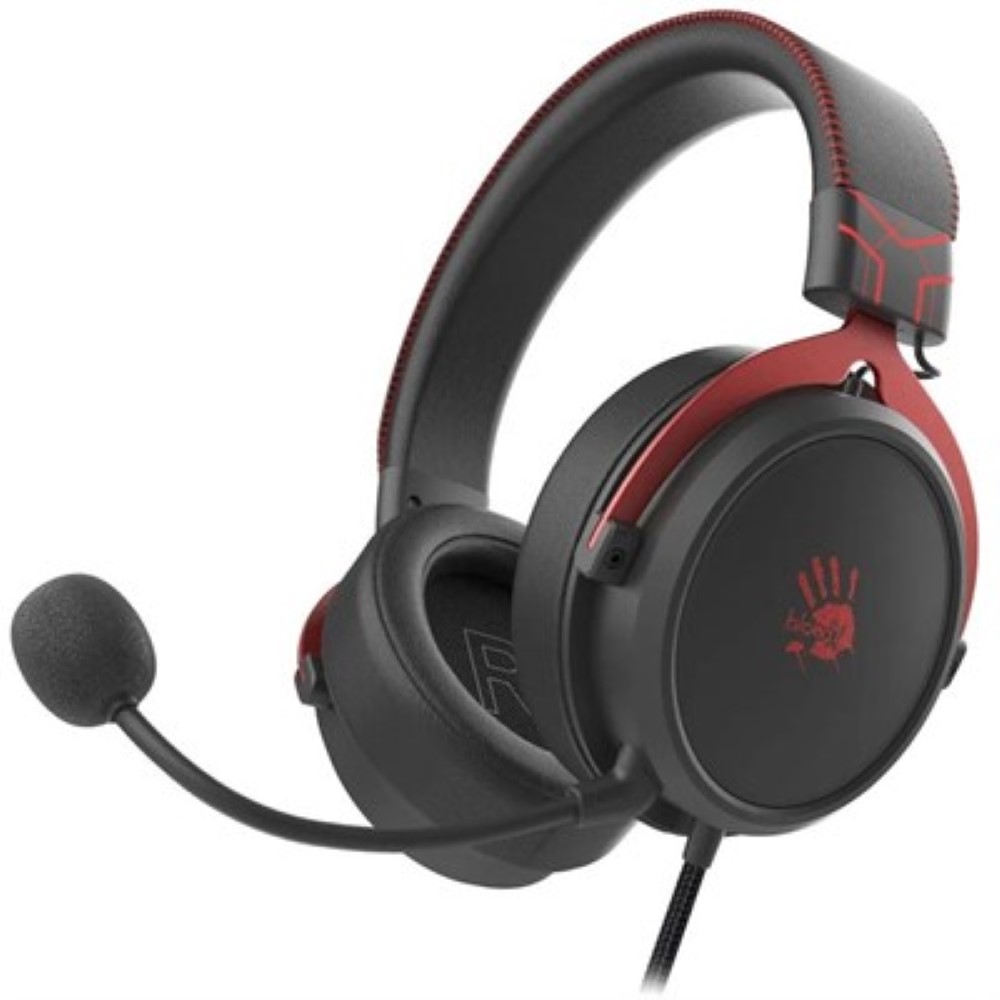 Bloody M590i Virtual 7.1 Surround Sound Gaming Headset AI-ENC Detachable Mic 3.5mm + USB | Sports Red