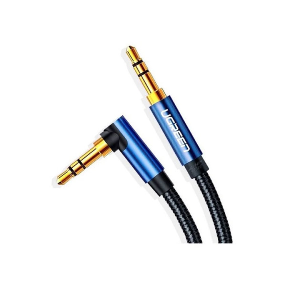 UGREEN 10688 3.5mm Male to 3.5mm Male Cable Gold Plated Metal Case with Braid 3M (Blue)