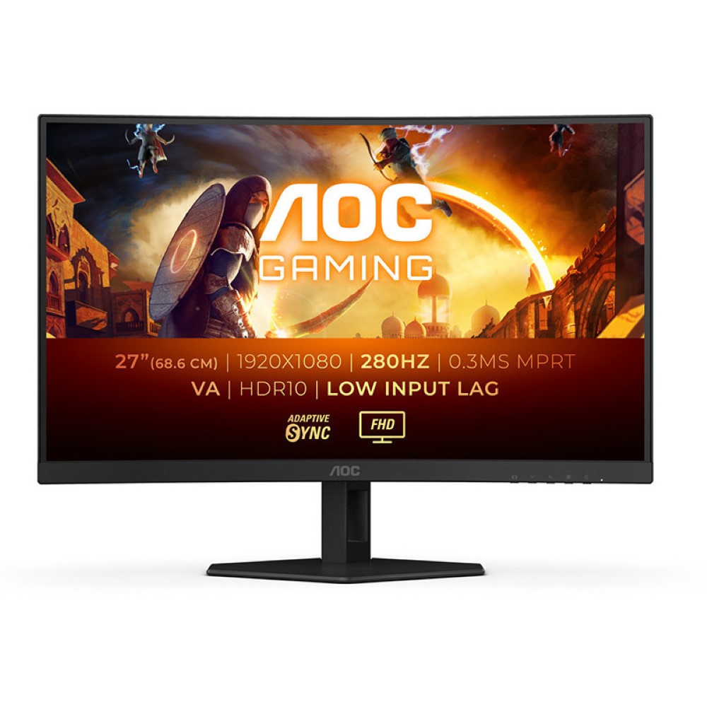 AOC C27G4ZE 27 Inch Full HD 280 Hz 0.3 ms Adaptive Sync Curved Gaming Monitor
