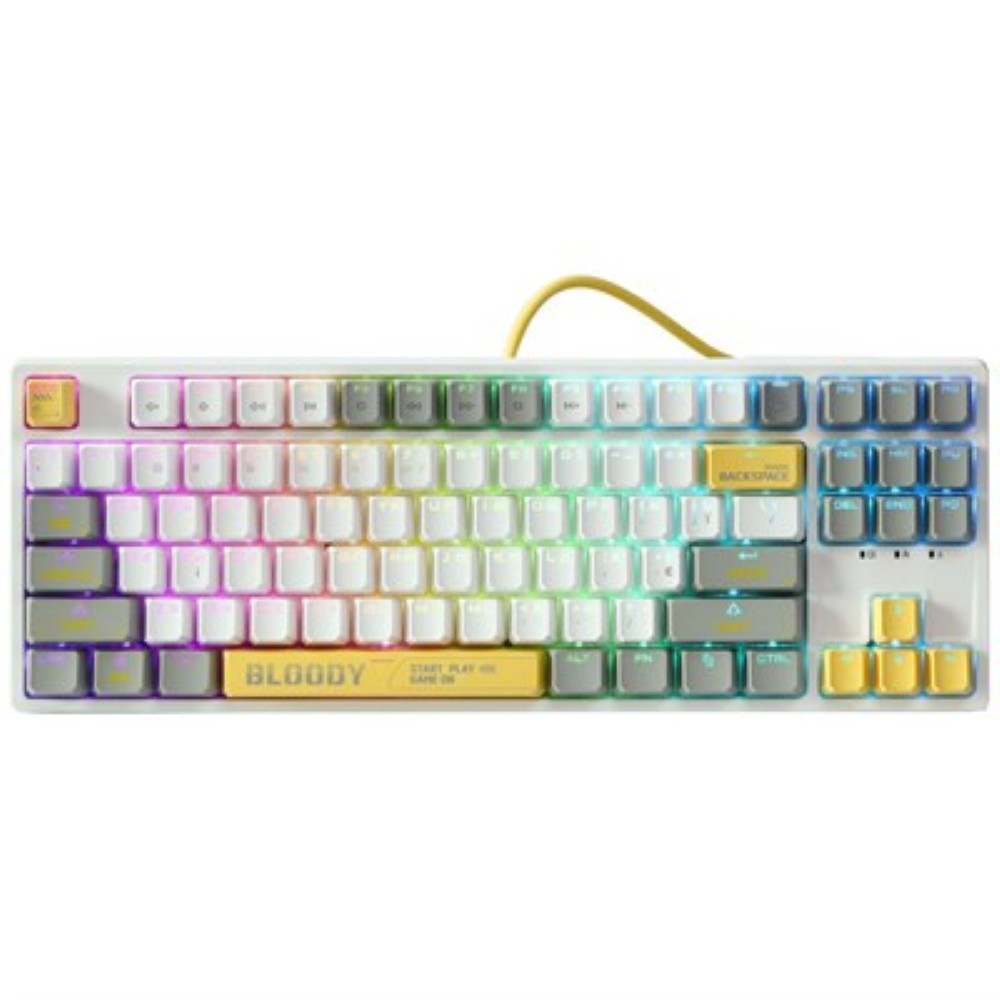 Bloody S87 Hot-Swappable BLMS Customize Mechanical Switch RGB Gaming Keyboard | Energy Red White