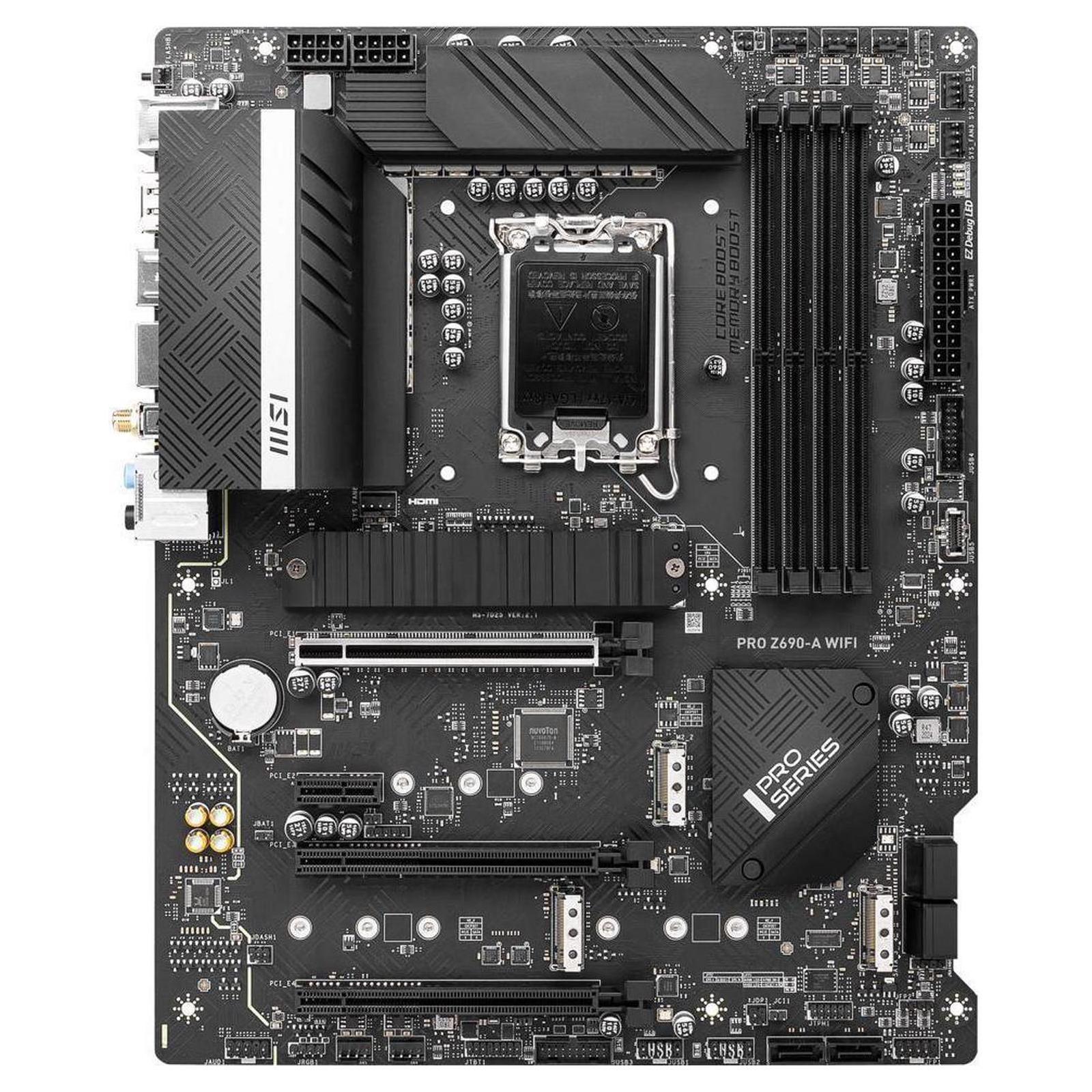 MSI PRO Z690-A WIFI DDR5 LGA 1700 ATX Intel Motherboard (Black Box) Open Box