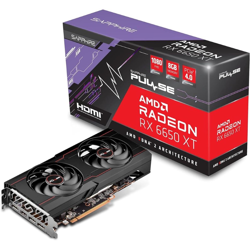 Sapphire Pulse AMD Radeon RX 6650 XT 8GB Graphics Card - Refurbished