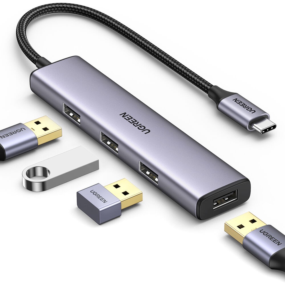 UGREEN 20841 4-in-1 USB-C Hub (Grey)