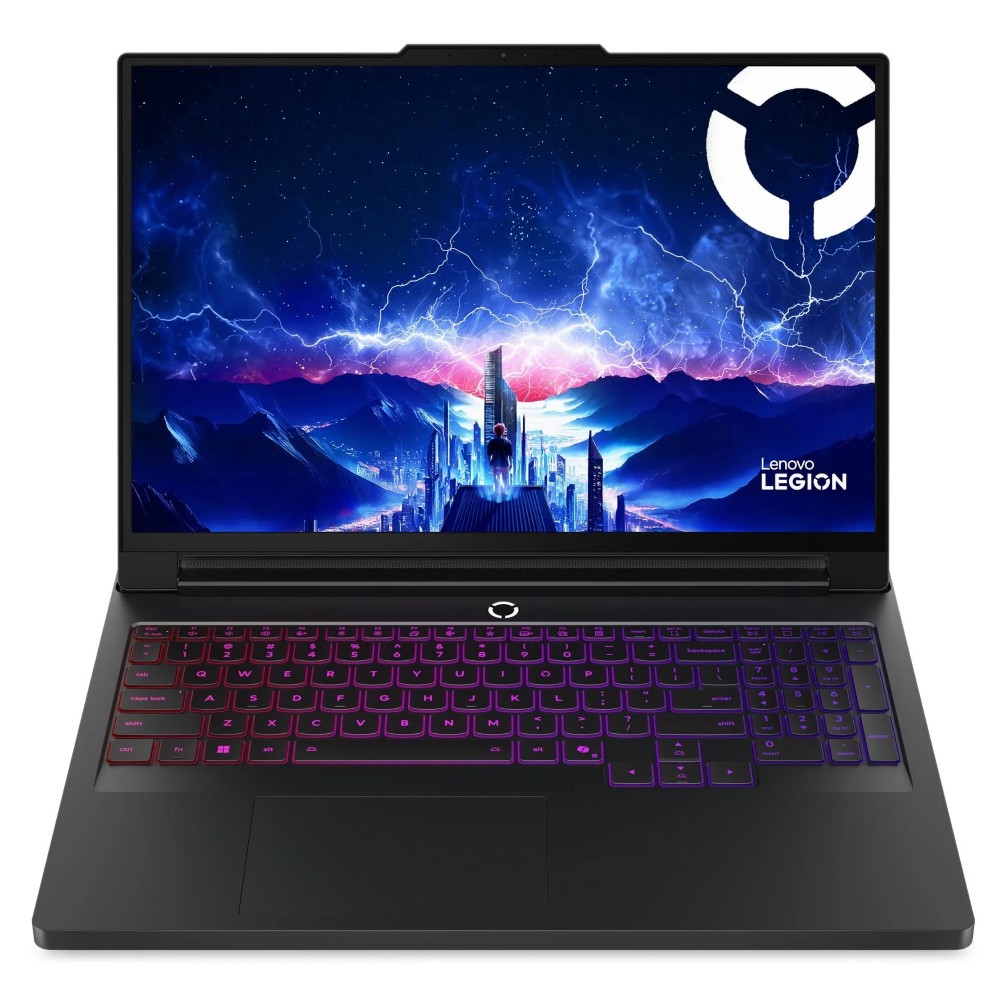 Lenovo Legion Pro 7 16IAX10H Intel Core Ultra 9 275HX 32GB CSODIMM DDR5-6400 2x 1TB SSD M.2 2280 PCIe 4.0x4 NVMe 16 Inch WQXGA (2560x1600) OLED 500nits Glossy 100% DCI-P3 240Hz NVIDIA GeForce RTX™ 5080 16GB GDDR7 Per-key RGB Backlit English (UK) Eclipse B