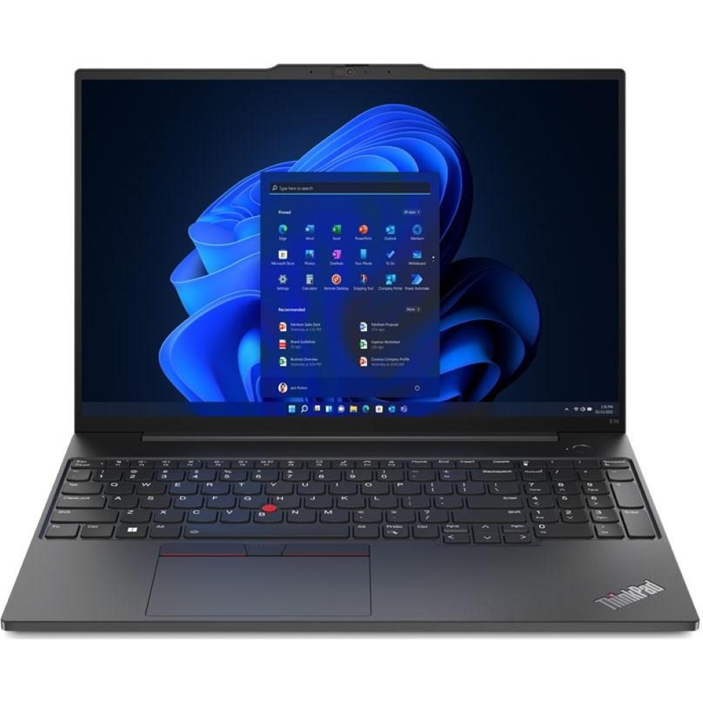 Lenovo ThinkPad E16 Gen 3 Intel Core Ultra 7 255H AI PC 16GB SO-DIMM DDR5-5600 512GB SSD M.2 2242 PCIe 4.0x4 NVMe® Opal 2.0 16 Inch WUXGA (1920x1200) IPS 300nits Anti-glare Backlit English (EU) NO OS Black
