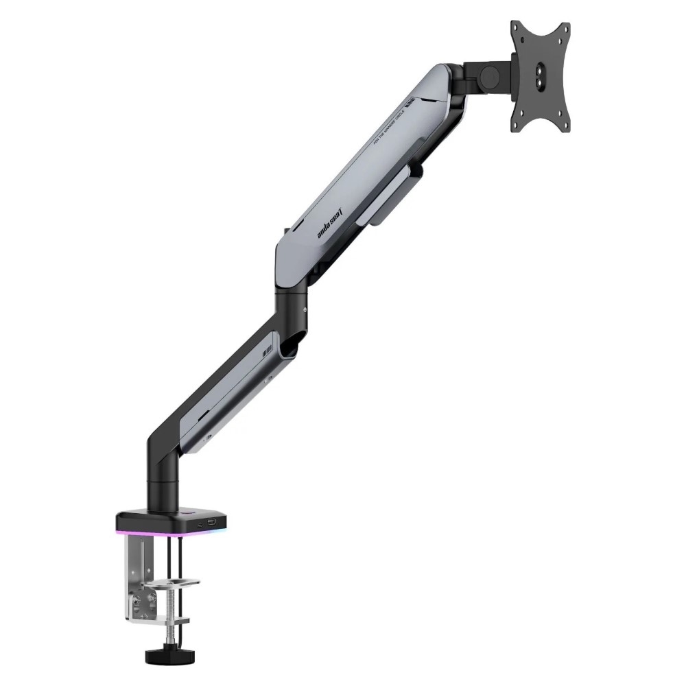 Anda Seat Stealth Pro II A9 RGB Ergonomic Single Monitor Arm Black Titanium AD-W-A9X-1S-BT